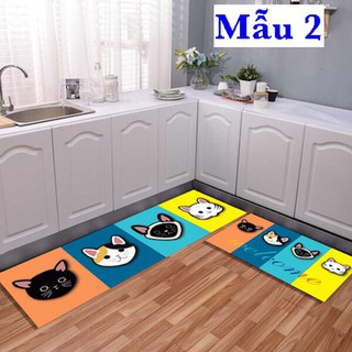 Thảm nhà bếp cao cấp thảm bếp 3D chống trơn trượt không thấm nước