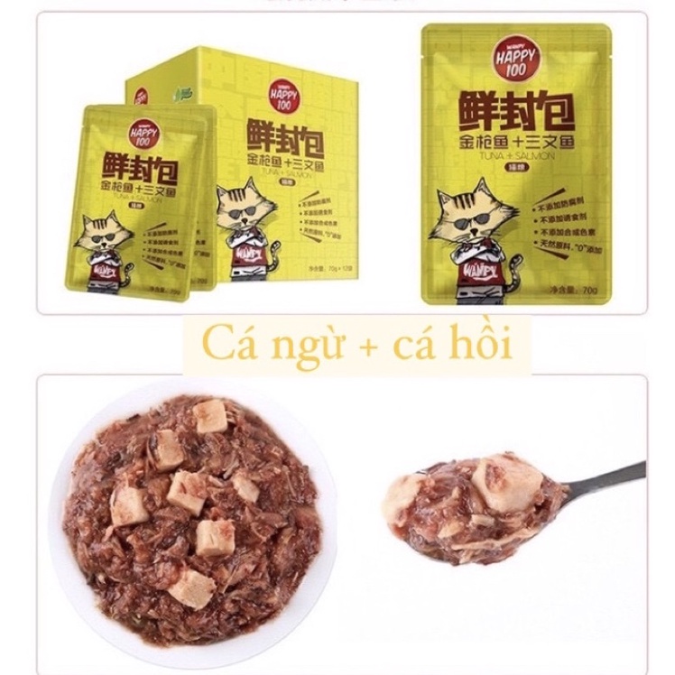 Pate cho mèo Happy 100 gói 70gr