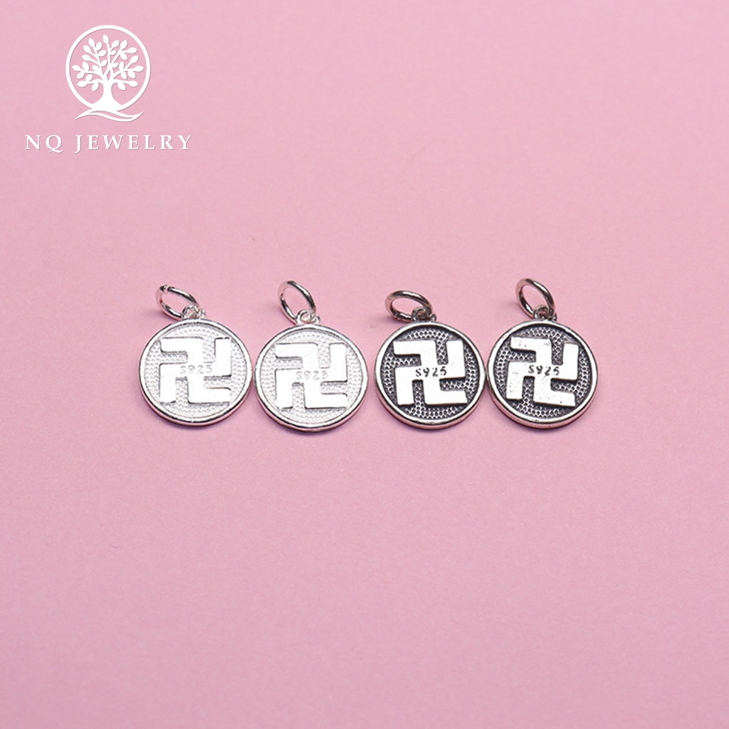 Charm bạc chữ vạn treo - NQ Jewelry