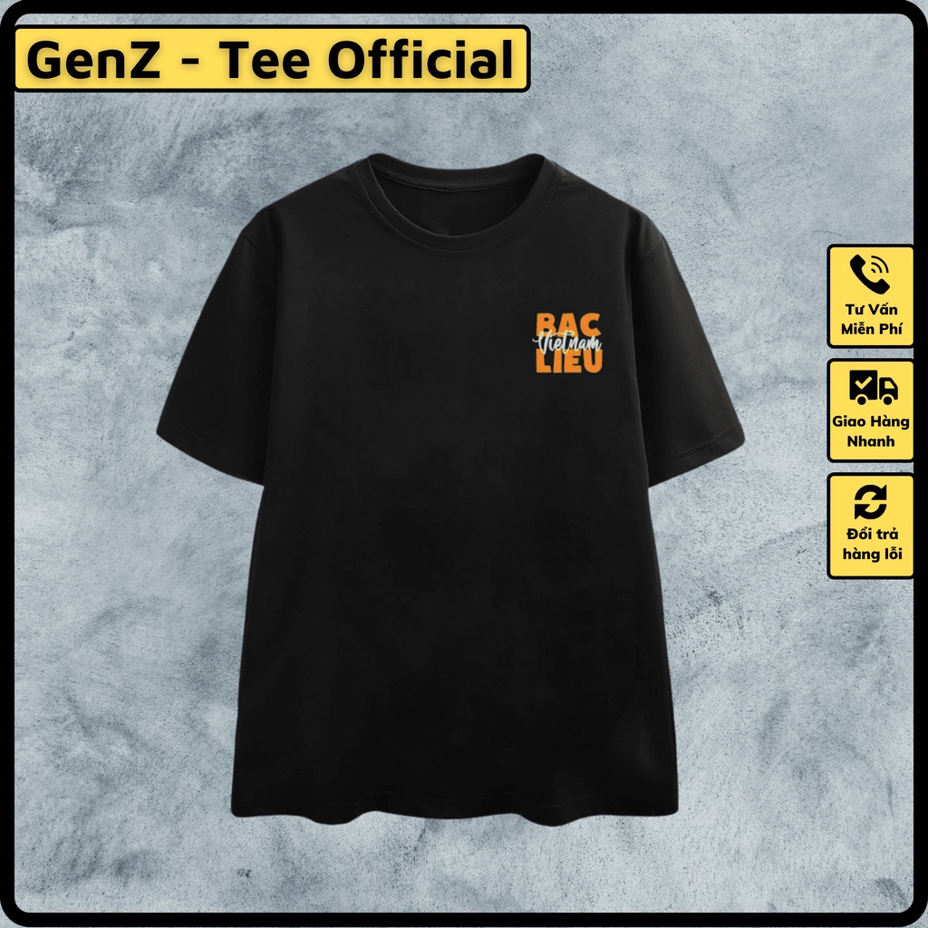 Áo Thun Local Brand Tỉnh Bạc Liêu, Áo 63 Tỉnh Thành Nam Nữ Form Rộng Unisex Genz Cá Tính