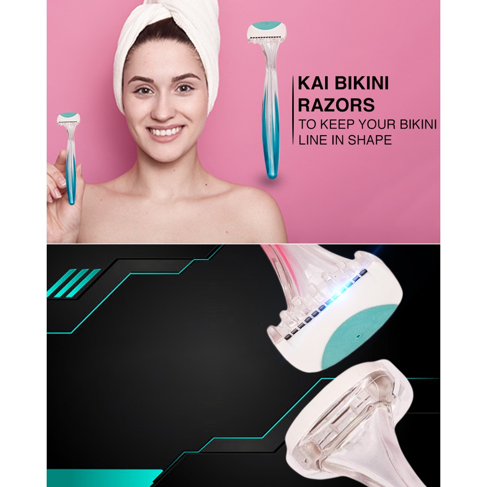 Set 2 Dao Cạo Bikini Chuyên Dụng KAI Line Razor Nhật Bản