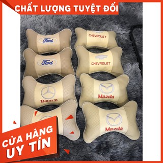 (Chú ý ) Gối tựa đầu ô tô có thêu logo hãng xe Honda, Hyundai, Kia , Toyota, Mazda, Ford, Chevrolet, Mercedes, Nissan..