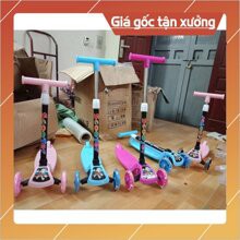 Xe trượt scooter 3 bánh có đèn phát sáng - xe trượt cho có thể gập gọn dễ dàng thông minh