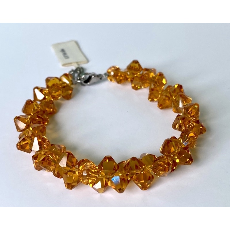 Lắc tay pha lê Swarovski kiểu hạt xỏ đầu