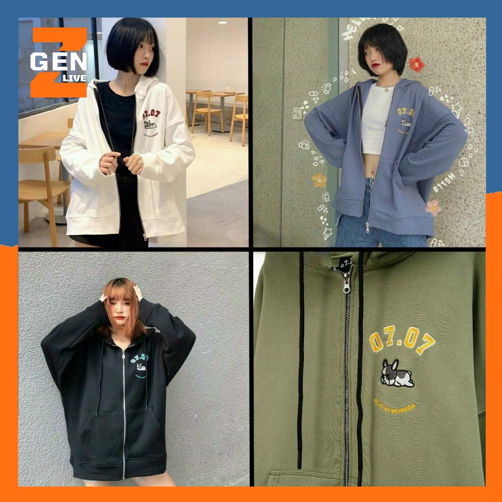 Áo khoác ngoài dây kéo nữ, chất nỉ bông cao cấp , chi tiết thêu sau lưng, có túi 2 bên tiện lợi - LZ FASHION - TP011