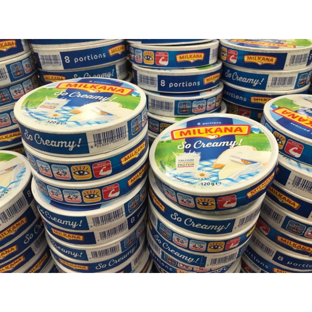 Phô Mai Milkana Hộp Giấy 120g 8 miếng