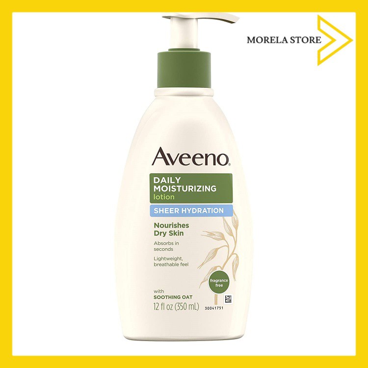 Sữa dưỡng thể dưỡng ẩm Aveeno Sheer Hydration Daily Moisturizing Lotion với bột yến mạch 350ml