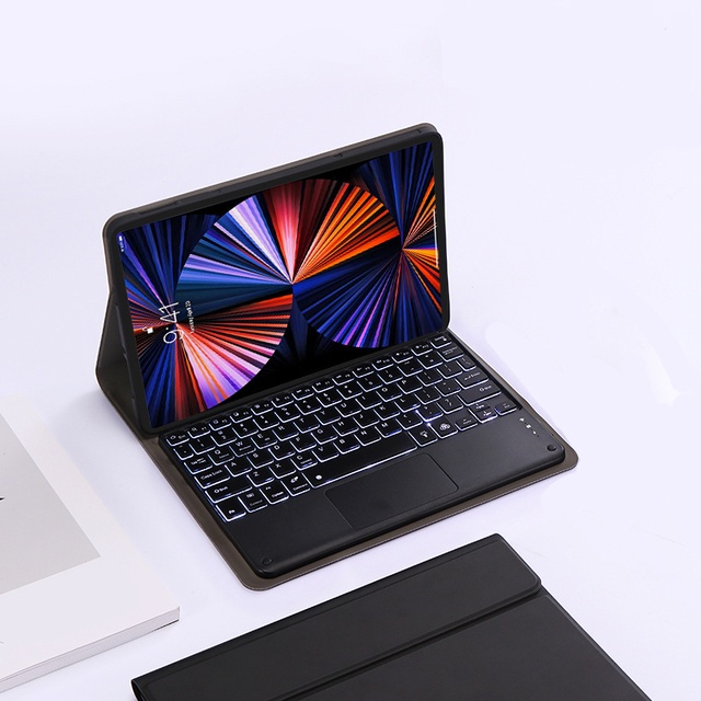 Bao Da Nắp Gập Từ Tính Kèm Bàn Phím 7 Màu Cho lenovo tab p11 plus 2nd 11.5 pro 2nd 11.2 11 2020 2021 m10 plus 10.3 3rd 10.6 Ốp