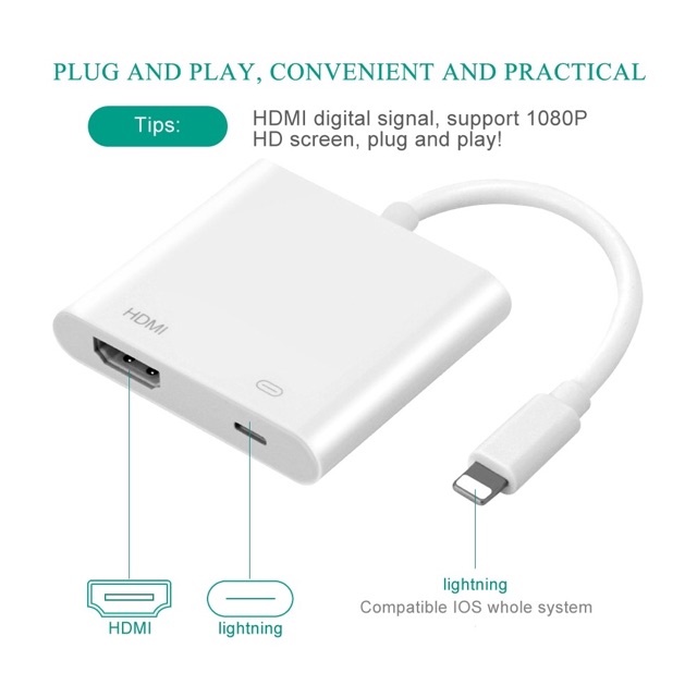 Cáp chuyển đổi Apple Lightning to HDMI