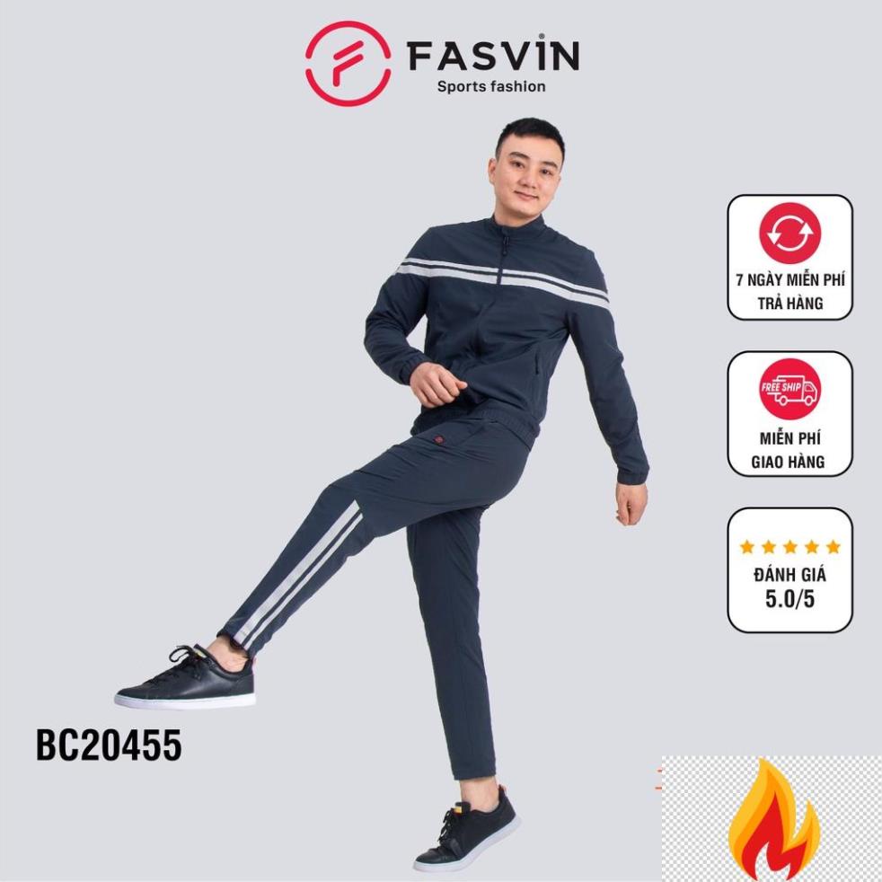 Bộ thể thao nam Fasvin BC20455.HN vải 02 lớp lót lưới chất gió chun mềm mại co giãn. -KJG()*