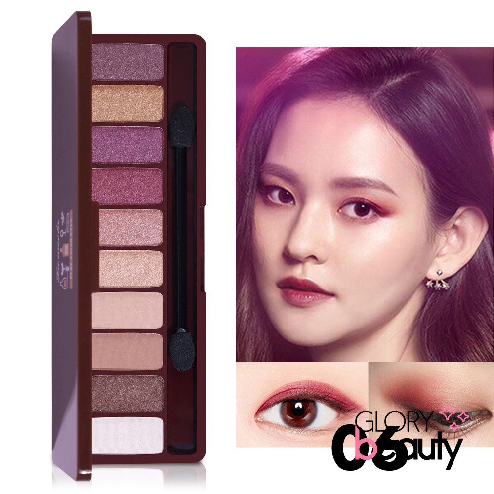 (Hàng Mới Về) Bảng Phấn Mắt Lameila 10 Màu Tông Lì Và Nhũ Lâu Trôi | BigBuy360 - bigbuy360.vn