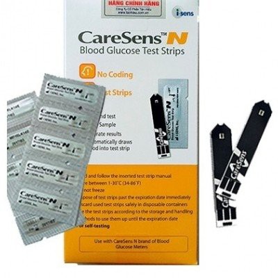 QUE THỬ ĐƯỜNG HUYẾT CARESENT-N dạng vỉ 25 que