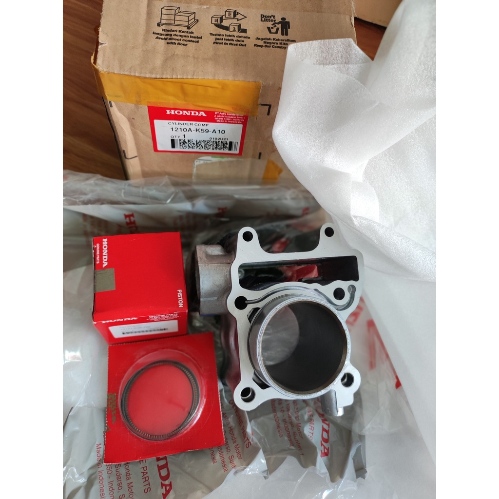 Bộ nòng + Pistion bạc Vario 150 zin Honda Indonesia nhập khẩu - 1210A-K59-A10/ 13101-K36-T00/ 13011-K59-A70