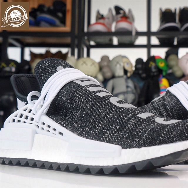 Giày thể thao NMD HUMAN RACE PHARRELL đen đế trắng thể thao nam nữ ! ,, . NEW 2020