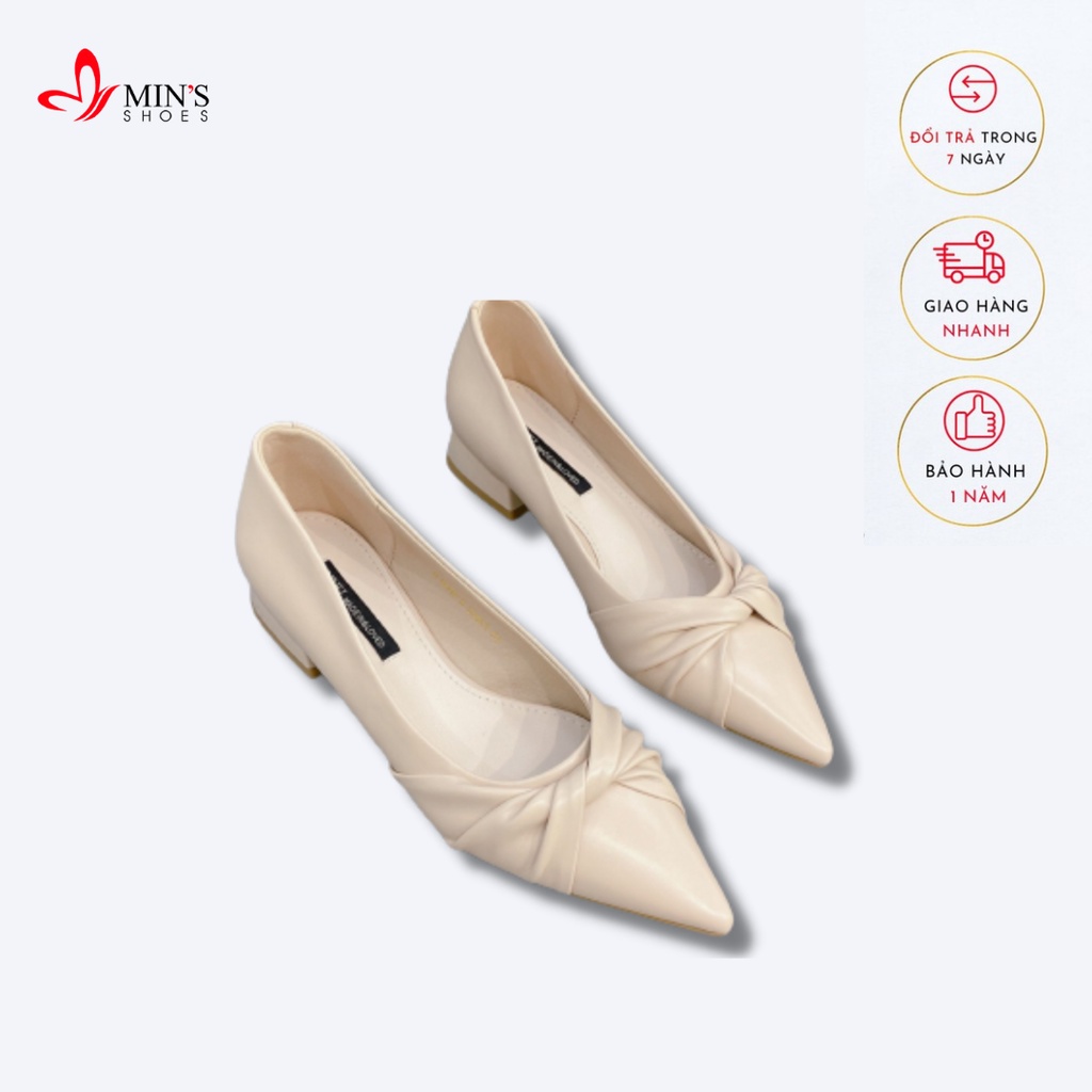 Min's Shoes - Giày Gót Vuông Da Dê Cao Cấp V224