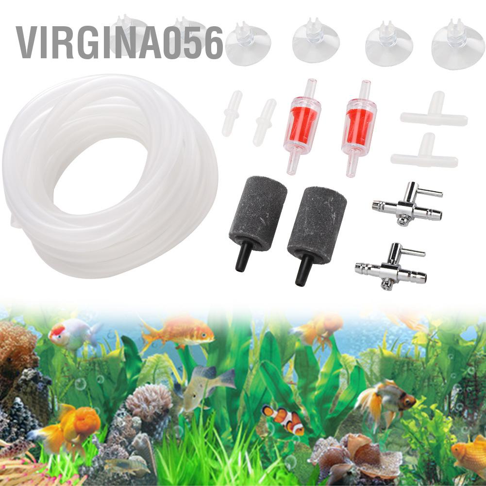 Virgina056 Aquarium Air Pump Fittings Fish Tank Oxygen Compressor Accessories 3 Way Straight Direct Link for 4mm Pipe