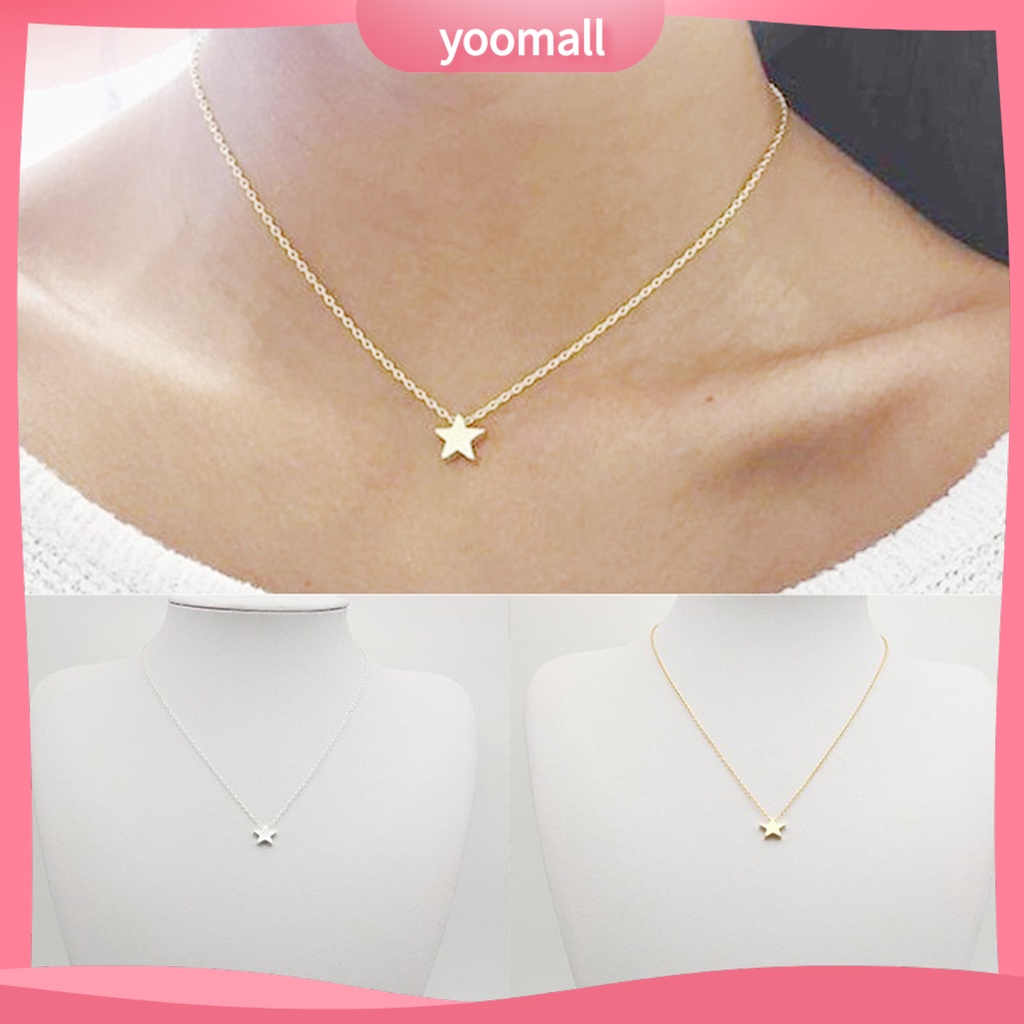 Dây Chuyền Choker Mặt Hình Ngôi Sao Nhỏ Đơn Giản Dành Cho Nữ