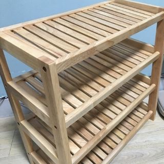Kệ dép gỗ 60cm - 4 tầng