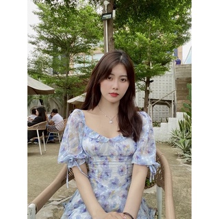 Đầm voan thêu xanh Dreamy Dress