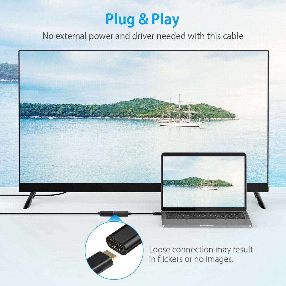 Cáp chuyển đổi từ cổng Type C sang HDMI USB C AV 4K