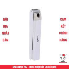 Bấm móng tay thân nhựa KAI (màu trắng, cỡ trung) - Nội địa Nhật Bản