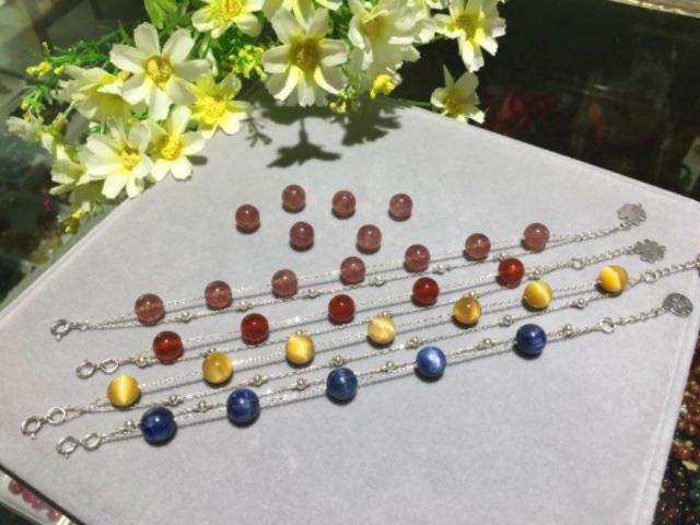 VÒNG TAY BẠC MIX ĐÁ T.A ĐỦ MÀU