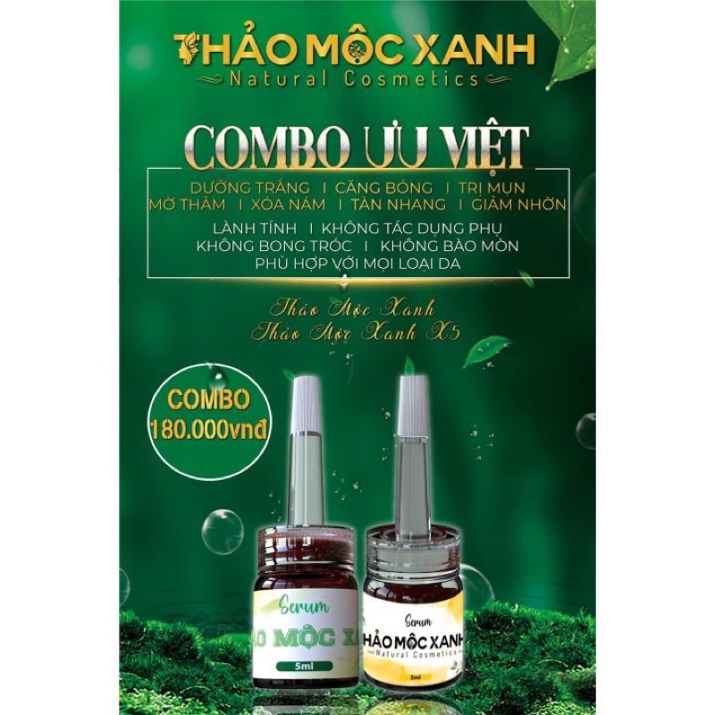 [COMBO] Căng Bóng Sạch Mụn Thảo Mộc Xanh