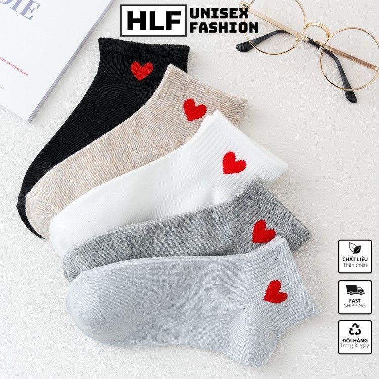 Tất vớ nữ Cotton trái tim, tất vớ cổ ngắn HLFashion