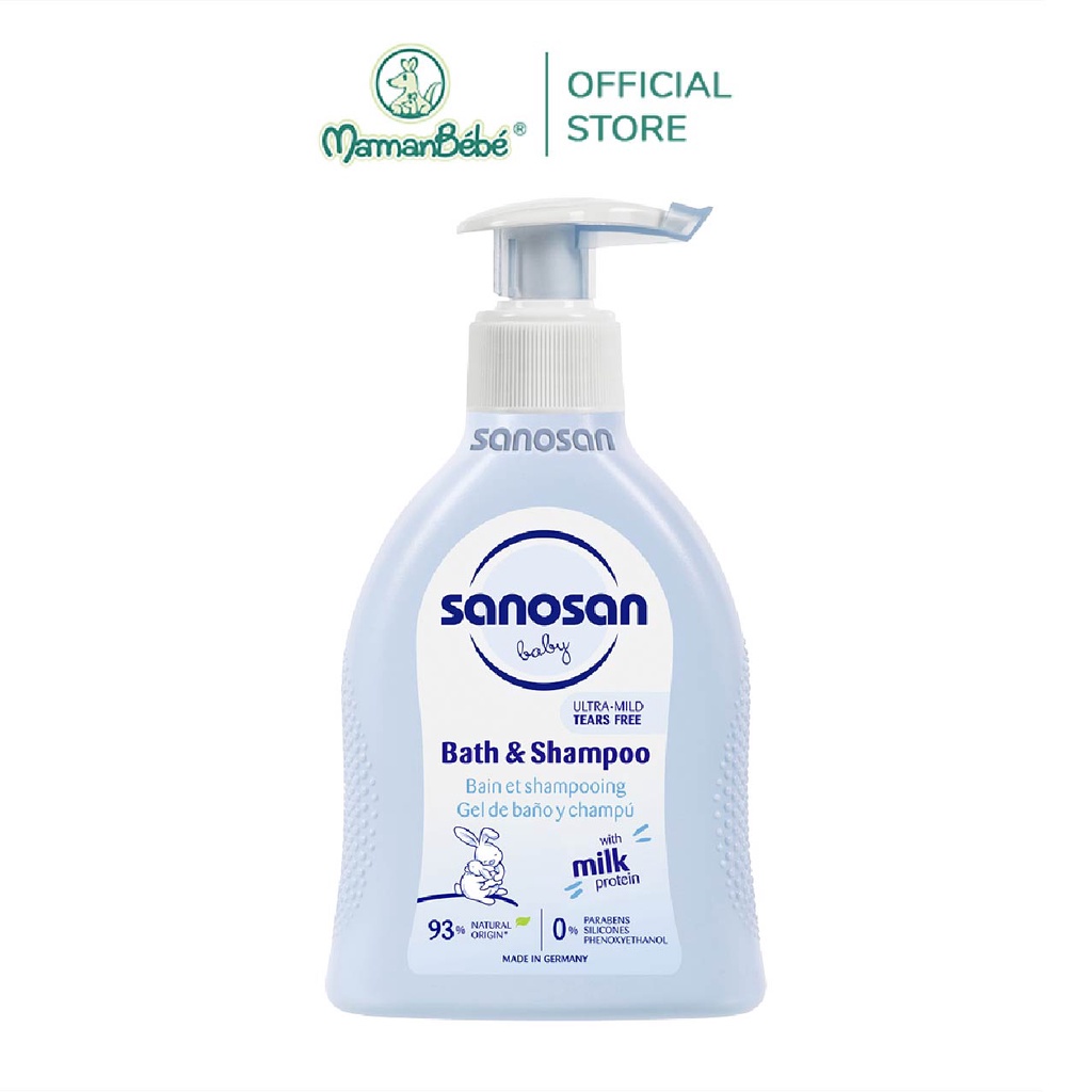 SỮA TẮM GỘI SANOSAN BABY BATH AND SHAMPOO 200ML/500ML