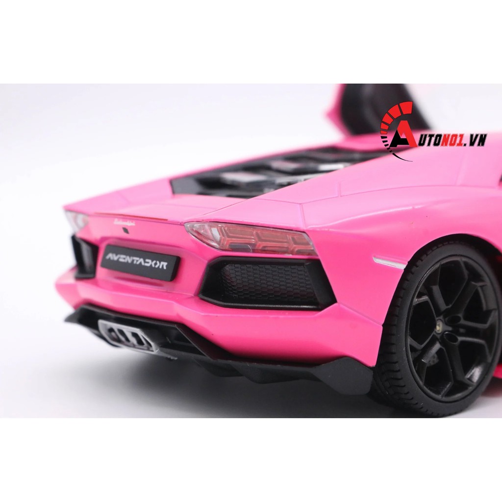 MÔ HÌNH XE LAMBORGHINI AVENTADOR LP700-4 PINK 1:24 WELLY 5888