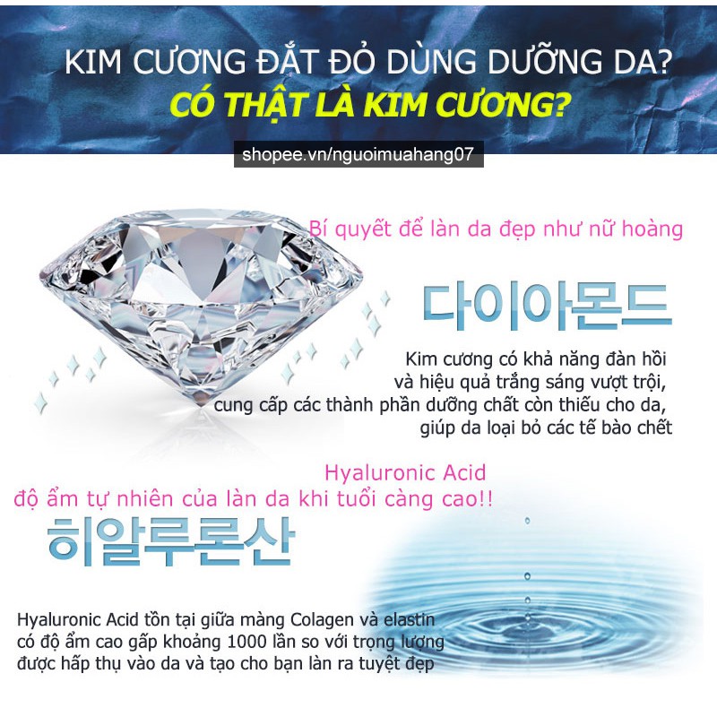 Mặt Nạ Ngủ SNP Cấp Ẩm Dưỡng Trắng Tinh Chất Kim Cương SNP Diamond Water Sleeping Pack (1 Gói / 4ml)