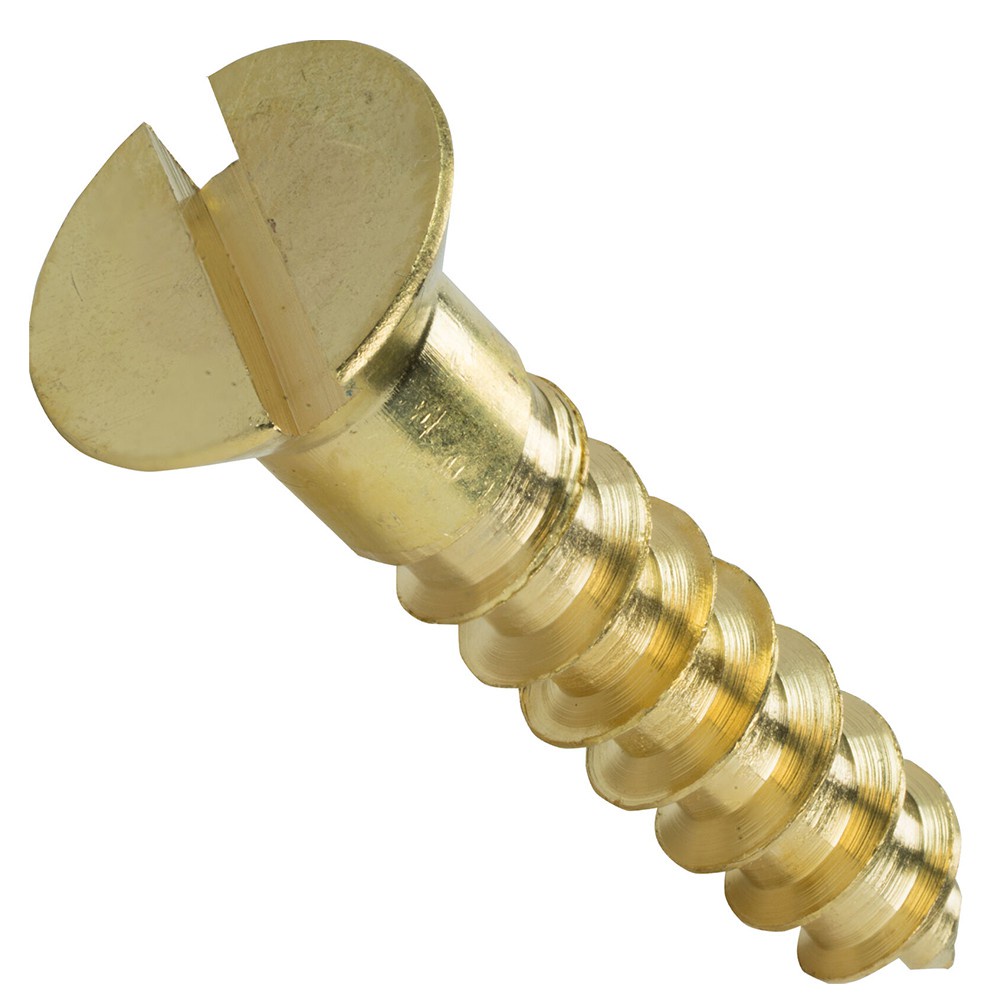 ROW Chipboard Slotted Flat Head Slotted Drive Self Drilling Wood Screws New Tapping Fasteners Hardware Solid Brass