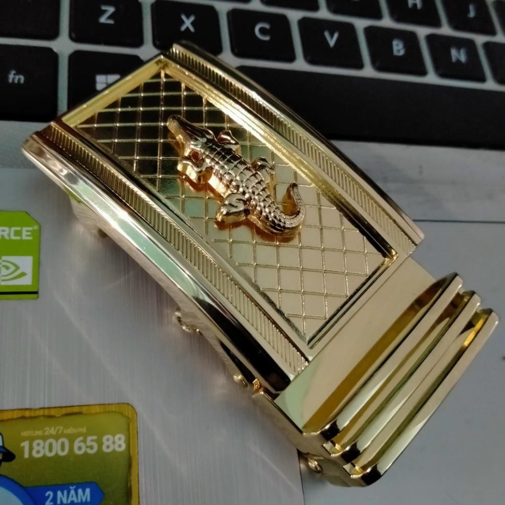 ✅Hàng Xịn✅ Mặt Khóa Cá Sấu Thắt Lưng Nam - Khóa Chống Gỉ Dùng Cho Thắt Lưng Da Có Rãnh Ở Giữa