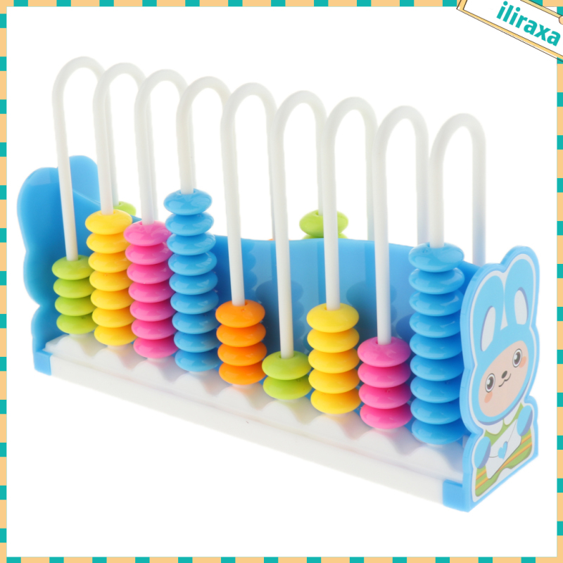 Bàn tính học toán 90 hạt nhiều màu sắc kiểu thỏ hoạt hình dành cho trẻ em