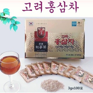 Trà sâm hộp vàng/hộp gỗ 3g x 100 gói/ Hàn Quốc