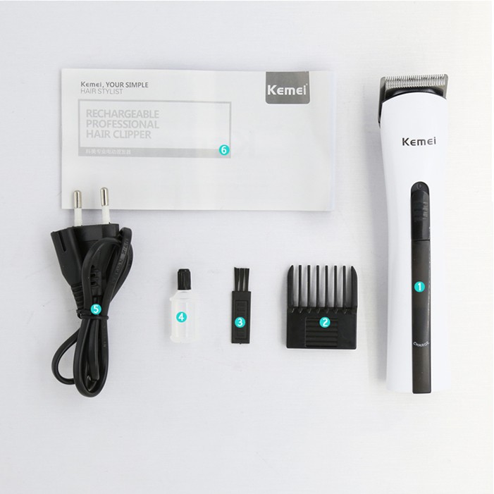 Tông đơ cắt tóc Kemei được thiết kế nhỏ gọn, cầm tay và nút điều khiển dễ sử dụng RP40220