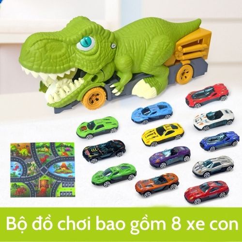 Đồ chơi khủng long cho bé nuốt ô tô nhựa ABS chắc chắn giúp bé giải trí tốt hơn