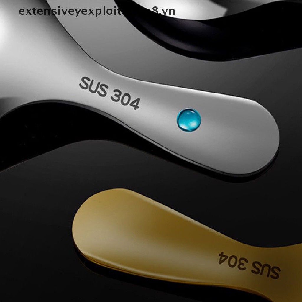 Muỗng Múc Kem / Gia Vị Mini Bằng Thép Không Gỉ Tay Cầm Ngắn