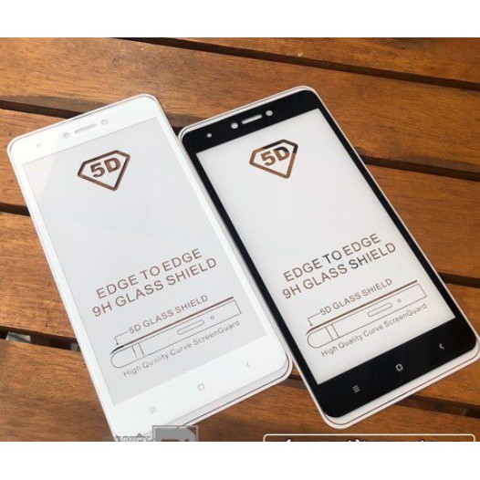 [Mã ELORDER5 giảm 10k đơn 20k] Dán Kính Cường Lực Full Màn Hình 5D Xiaomi Redmi Note 4X Phủ Màu Tặng Ốp Dẻo Silicon