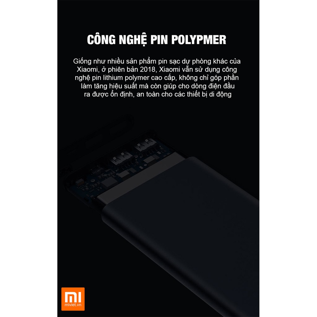 (ưu đãi lớn giá cực sốc) Sạc Dự Phòng Xiaomi 10000mah Gen 2 New 2018