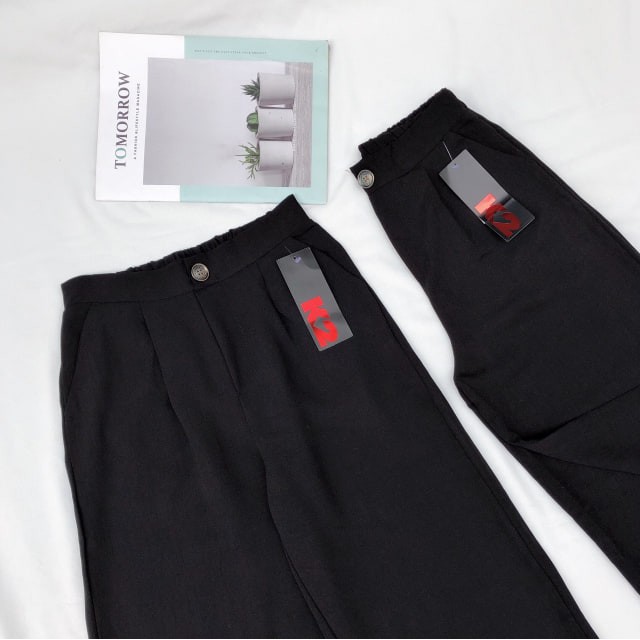 Quần nữ ống rộng - MIN Boutiques - Ảnh thật - Quần ống rộng chất Tuyết mưa