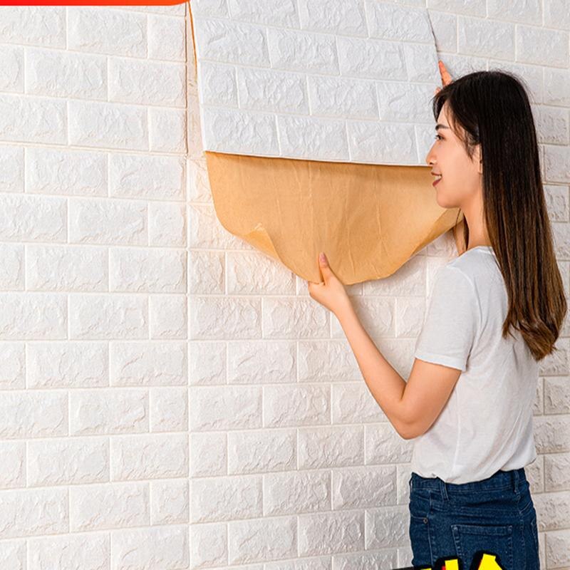 Giấy Dán Tường Giả Gạch 3d Trang Trí Phòng Cho Bé