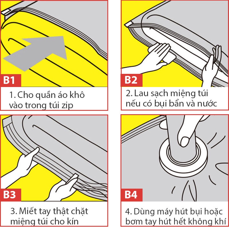 Túi Hút Chân Không Bảo Quản Quần Áo, Chăn Màn, Ga, Gối - Túi Đựng Đồ Du Lịch Hút Chân Không 88325