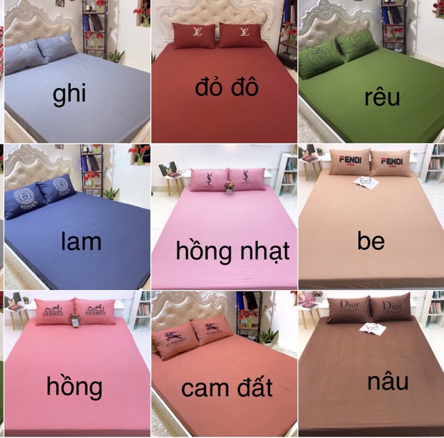 combo ga (drap) chun + 2 vỏ gối nằm Đũi mềm mịn. nhắn tin để chọn mẫu (sét lẻ)