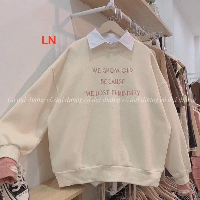 Áo nỉ bo we grow old SHOP NHÀ CÁ