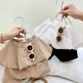 Bộ đũi cổ tàu ngắn tay cho bé trai 7-15kg