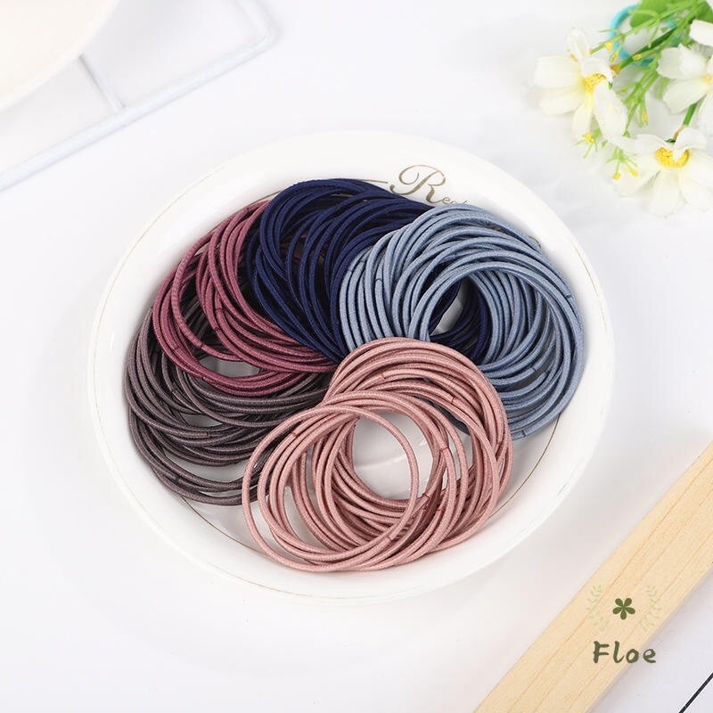 Túi zip 100 dây cột tóc co dãn Hàn Quốc