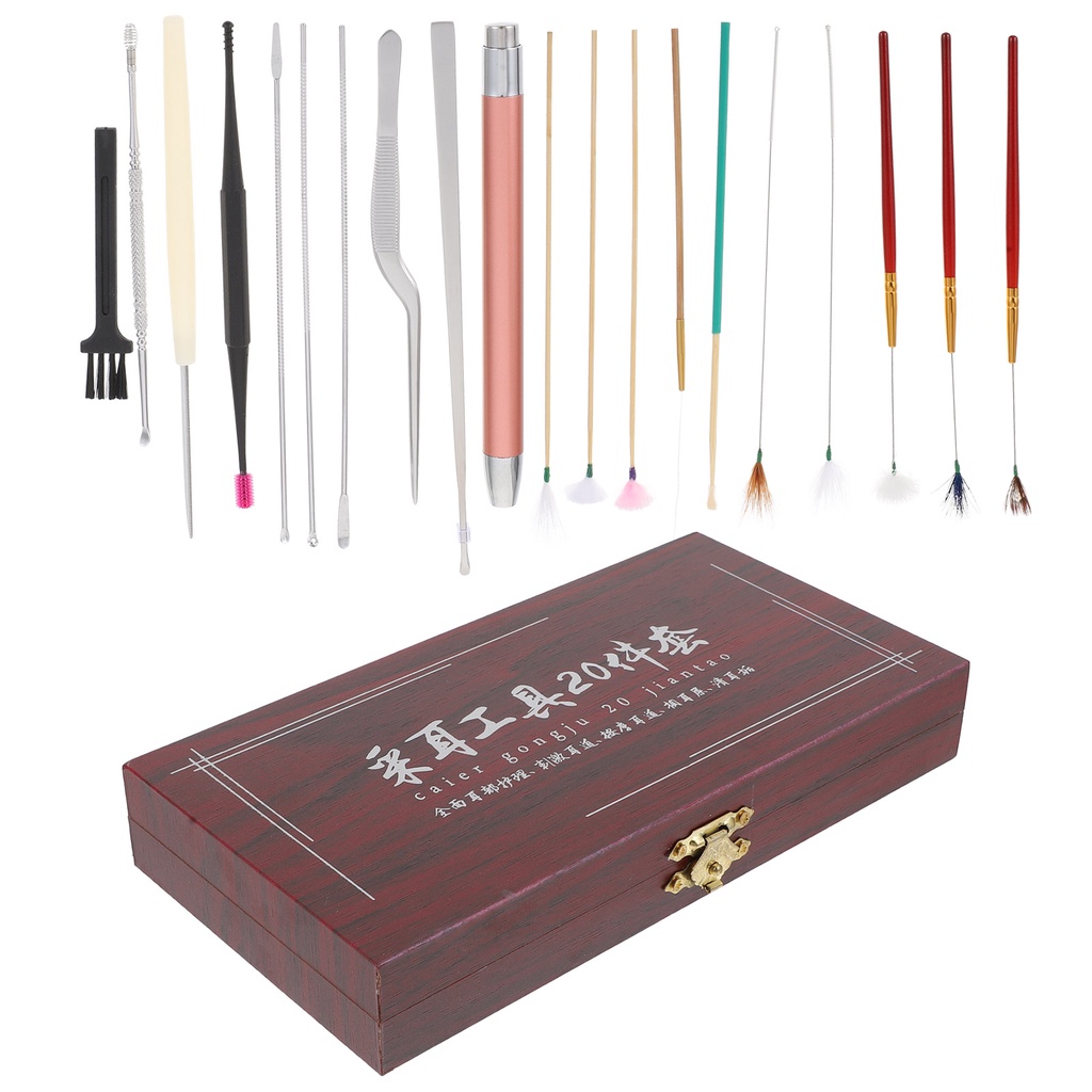 Set 20 Dụng Cụ Lấy Ráy Tai Có Đèn Dạ Quang Tiện Dụng