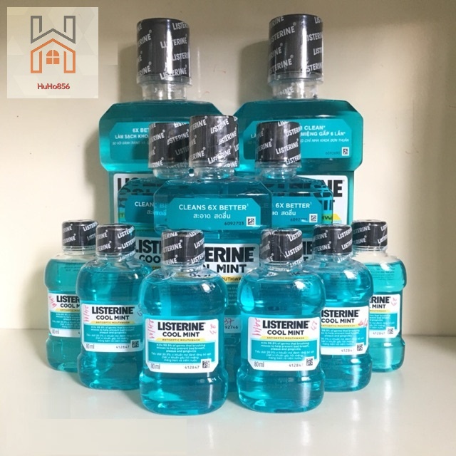 Nước Súc Miệng Listerine Bạc Hà Mát Lạnh Cool Mint Diệt Khuẩn - Giữ Hơi Thở Thơm Mát 750ml