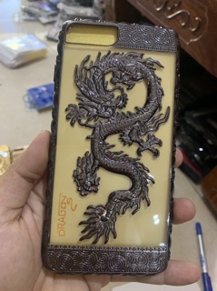 Ốp lưng iPhone 6, 6plus, 7plus/8plus dẻo in rồng nổi 3D